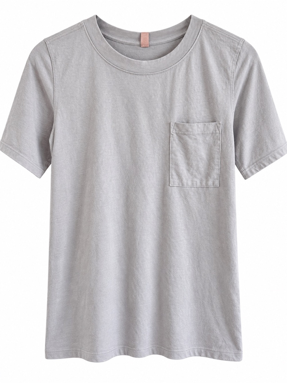 lunya Kids Short Sleeve Pocket Tee in Light Gray
